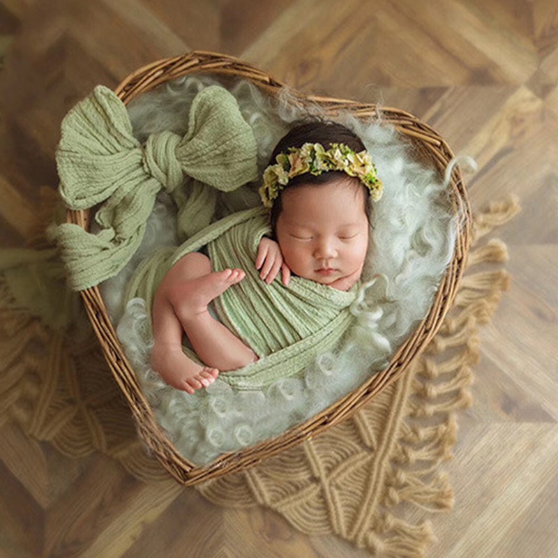 Woven Heart Newborn Photography Basket